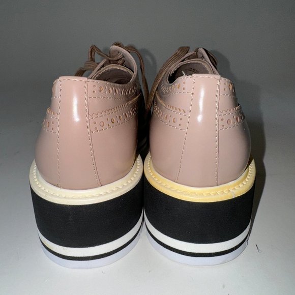 PRADA Brushed Perforated Leather Platform Jute Espadrille Brogue Loafers EU 38.5 - Picture 8 of 11